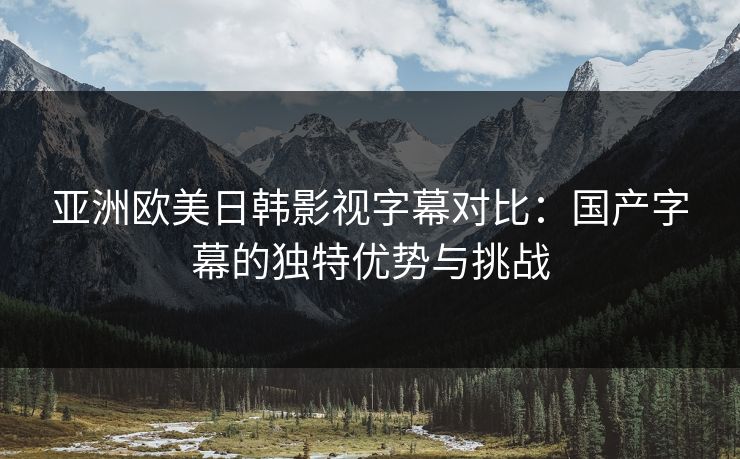 亚洲欧美日韩影视字幕对比：国产字幕的独特优势与挑战