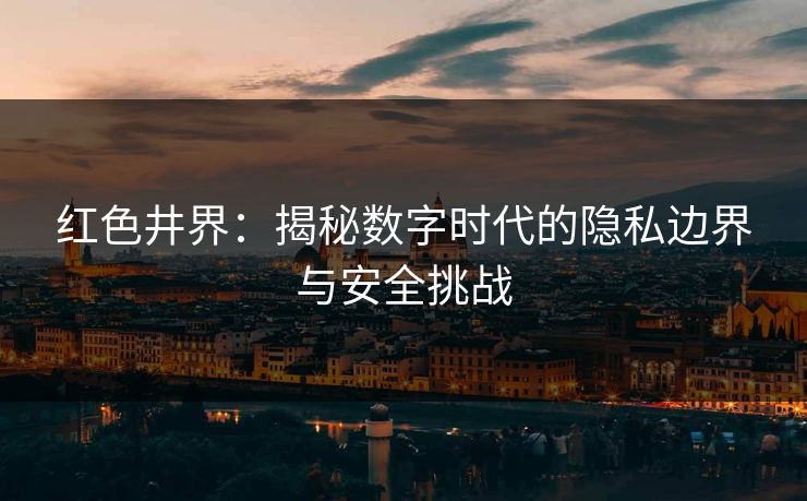 红色井界：揭秘数字时代的隐私边界与安全挑战