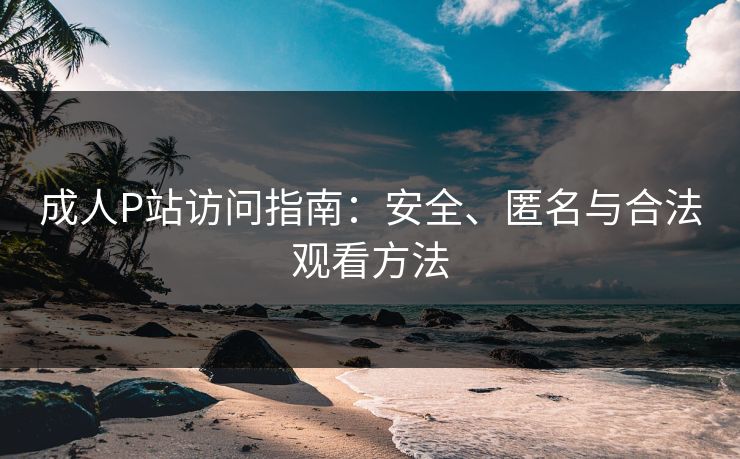 成人P站访问指南：安全、匿名与合法观看方法