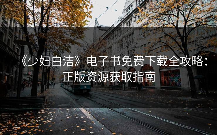 《少妇白洁》电子书免费下载全攻略：正版资源获取指南